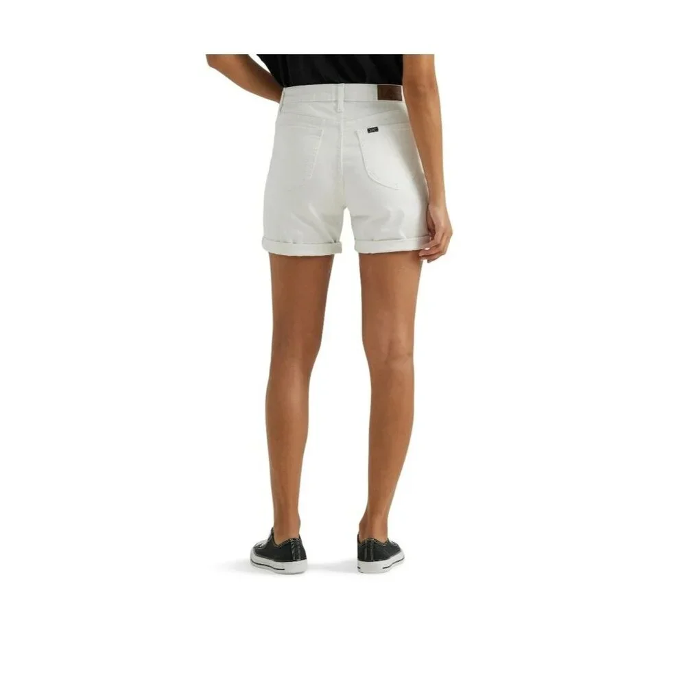 Lee Women’s White Mid Rise Cuffed Shorts – Plus Size 20M – Waist 40" - Picture 3 of 7
